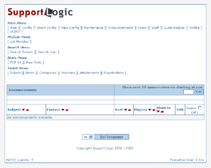 Support Logic Helpdesk Web Hosting Example 