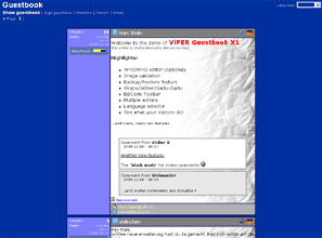 ViPER Guestbook Web Hosting Example